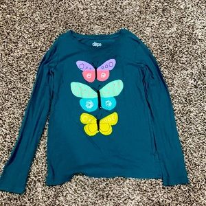 Aqua blue long sleeve Circo top